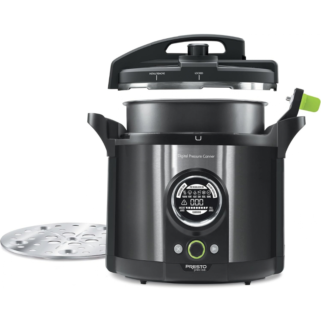 PRESTO Precise® 12-Quart Digital Pressure Canner – Electric Stainless Steel Canner